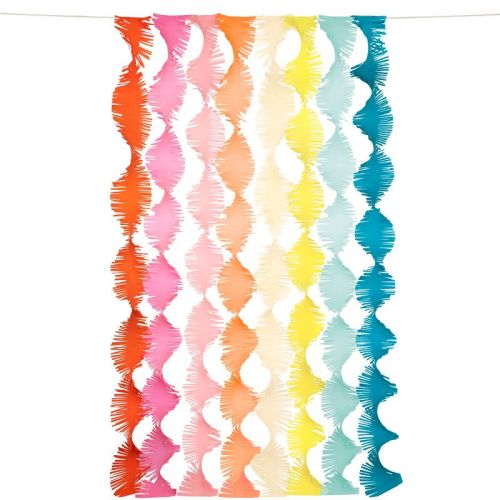 Meri Meri Rainbow Twisty Fringe Backdrop (Pack of 1)