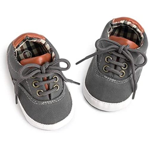 Morbido Infant Baby Boys Girls Canvas Sneaker Toddler Slip On Anti Skid Newborn First Walkers Candy Shoes for 0-18 Months