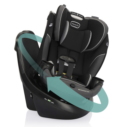 Evenflo Revolve360 Slim 2-in-1 Car Seat - Convertible, Safety Enhanced (Canton Black)