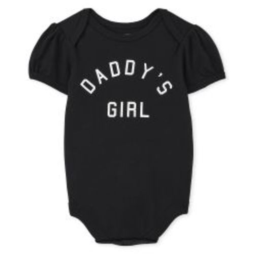 Baby Girls Matching Family Daddy's Girl Graphic Bodysuit - Black 2