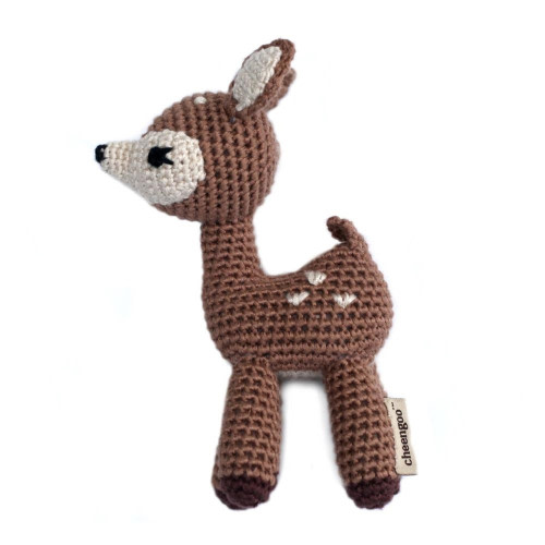 Deer Baby Rattle Organic
