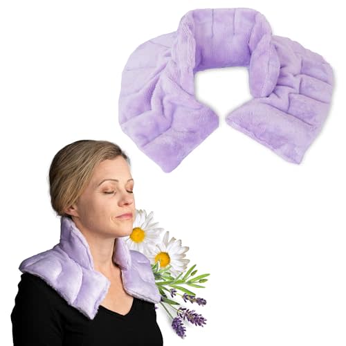 Herbal Concepts Neck and Shoulder Wrap, Hot & Cold Therapy, Microwaveable Shoulder Heating Pad, Aromatherapy Heat Wrap (Lavender)