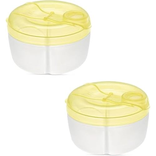 Accmor Baby Formula Dispenser On The Go, Formula Container to Go, Non-Spill Rotating Three-Compartment Formula Dispenser and Snack Storage Container for Infant Toddler Traveling