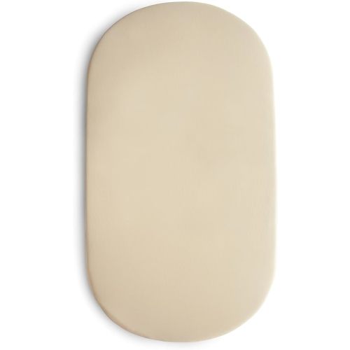 mushie Stretchy & Soft Bassinet Crib Sheet | Fitted 16" x 30" (Fog)