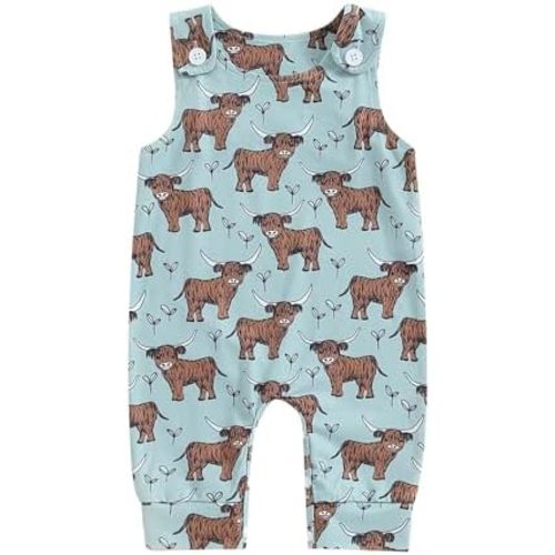 Toddler Baby Boy Girl Farm Clothes Cartoon Animals Print Jumpsuit Romper Newborn Summer Overall Country Stuff