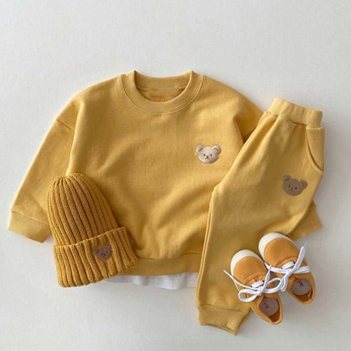 Baby Cute Bear Sweatshirt & Pants Set
