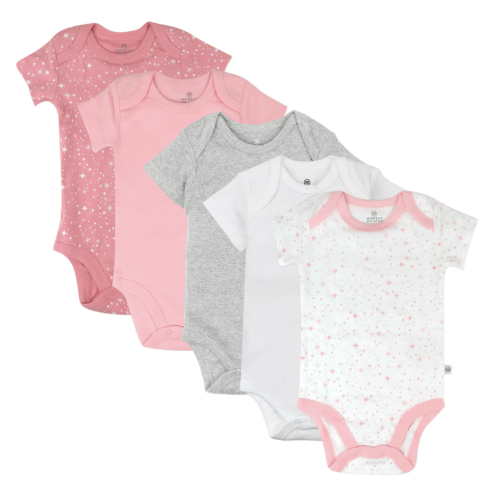 5-Pack Organic Cotton Short Sleeve Bodysuits | Honest Baby Clothing