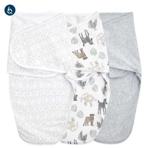 aden + anais essentials easy swaddle wrap quick change 3 pack