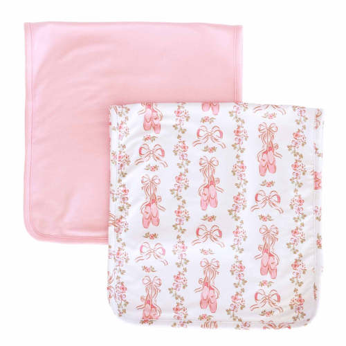 Ballet Blossoms 2pc Burp Cloth Set