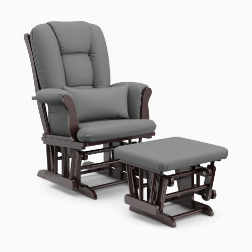 Storkcraft Tuscany Glider and Ottoman - Espresso/Gray