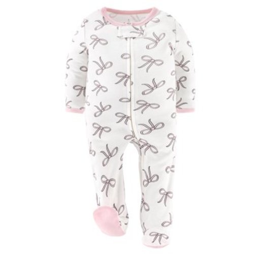 The Peanutshell Baby Sleep n Play Footed Pajamas for Baby Girls, Pink Balletcore, 3 Pack, 3-6 Months
