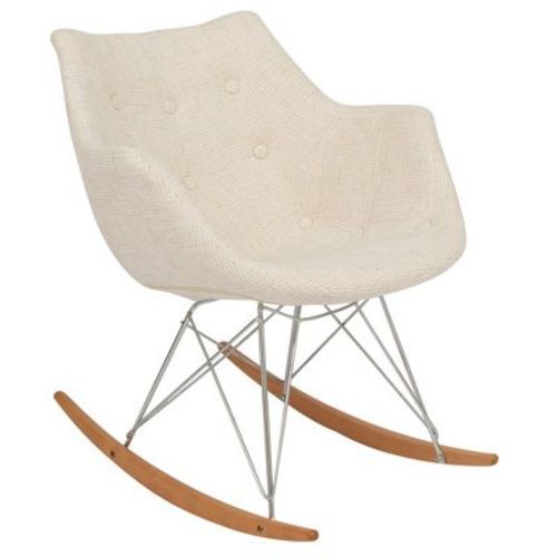 Leisuremod Willow Modern Nursery Rocking Chair In Grey