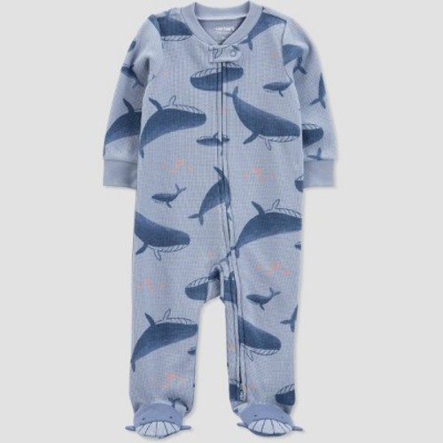 Carter's Just One You®️ Baby Boys' Thermal Whale Sleep N' Play - Blue 6M