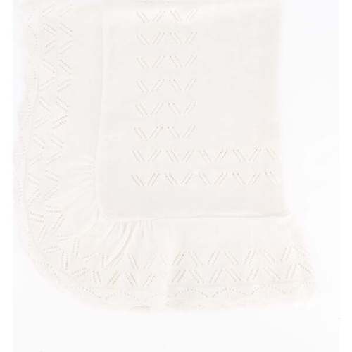 Knit Baby Blanket, Ivory - Dondolo | Maisonette