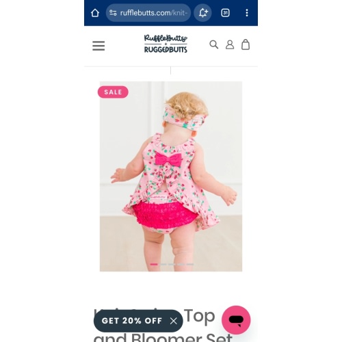 RuffleButts - Knit Swing Top and Bloomer Set