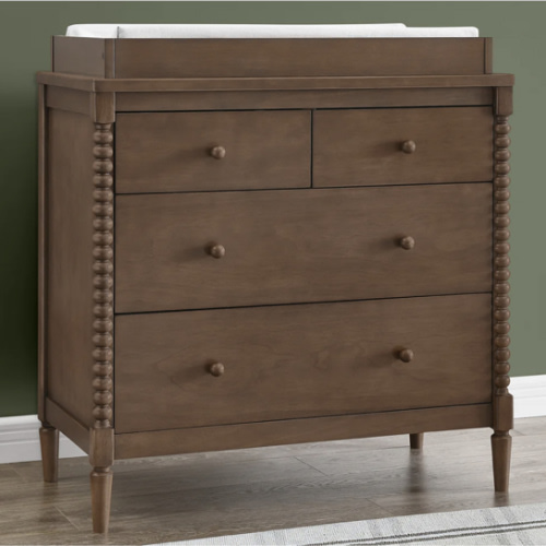 Saint 4 Drawer Dresser with Changing Top and Interlocking Drawers | Delta Children