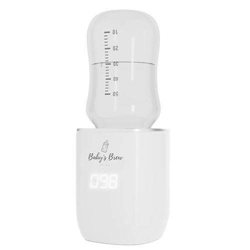 Baby’s Brew Superfast Baby Bottle Warmer – Portable, Travel-Friendly & Outdoor Warmer for On-The-Go Use – Warms Breast Milk, Formula & Water – BPA-Free | Only Warmer | Bottle Adapter Not Included