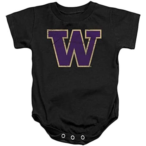 University of Washington Official Distressed Primary Logo Unisex Infant Snap Suit for Baby