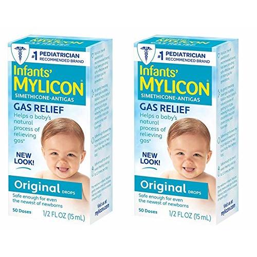 Mylicon Gas Relief Drops for Infants and Babies, Original Formula, 0.5 Fl Oz (Pack of 2)