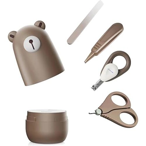 Baby nail clippers set, baby manicure set and pedicure set with cute case. Baby grooming gift set for newborns, infants and toddlers