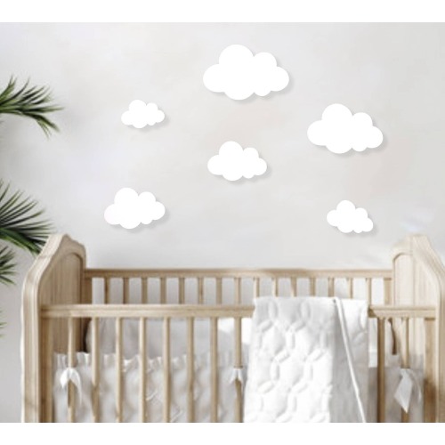 Baby Nursery Clouds, Wooden Cloud Sign Set, Nursery Cloud Signs, Modern Baby Room Wall Decor, Wall Clouds, Nursery Wall Art, Nursery Accents