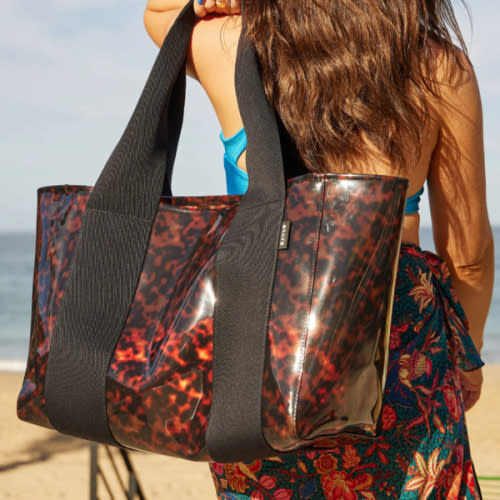 STATE Bags | Wellington Cabana Tote TPU Tortoise | Beach Bag