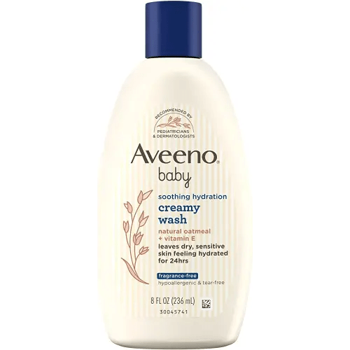 AVEENO BABY Calming Comfort Bath with Relaxing Lavender & Vanilla Scents,  Hypoallergenic & Tear-Free Formula, Paraben- & Phthalate-Free, 18 Fl Oz