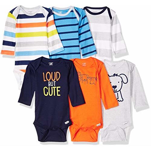 Onesies Brand unisex-baby 6-pack Long Sleeve Bodysuits