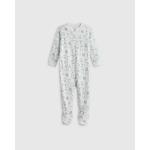 100% Organic Cotton Footie Pajama in Milk