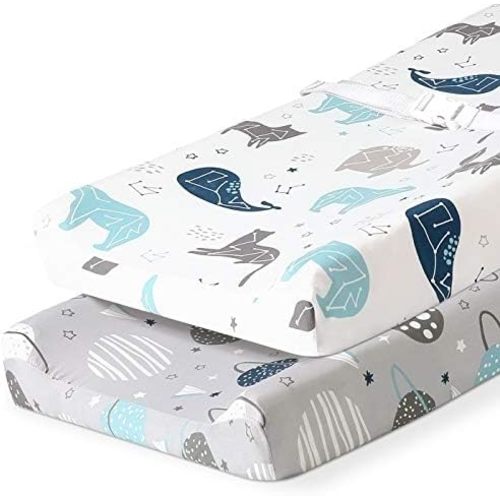 BROLEX Changing Pad Covers for Baby: Boy Girls Ultra Stretchy Soft 2 Pack Space Planet