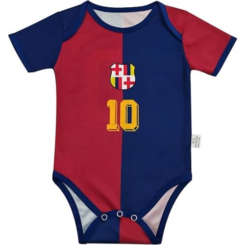 Baby Argentina # 10 National Team Infant Soccer Jersey Bodysuit, Unisex Newborn Futbol Outfit, Size 0-24 Months