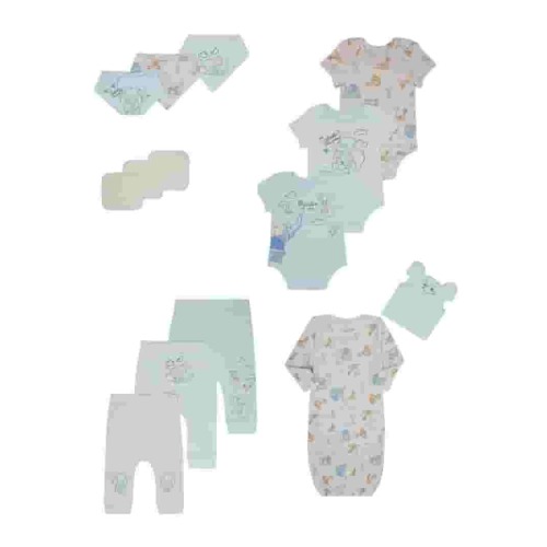 Disney Baby Wishes + Dreams Dumbo Layette Shower Gift Set Bundle, 14-Piece, Sizes NB-12M