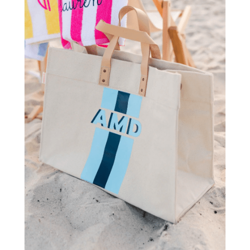 Striped Monogram Weekender