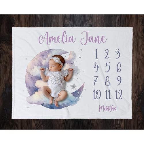 Crescent Moon Milestone Blanket