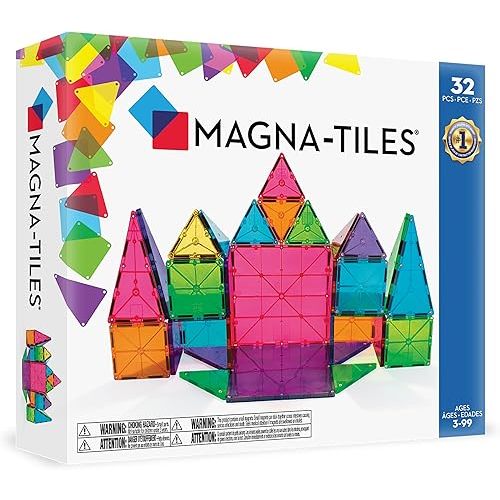 MAGNA-TILES Classic 32-Piece Magnetic Construction Set, The ORIGINAL Magnetic Building Brand