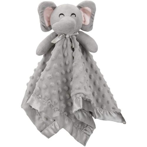 Pro Goleem Elephant Security Blanket, Soft Lovey Unisex Lovie Baby Gifts for Newborn Boys and Girls Snuggle Toy Stuffed Animal Grey 16 Inch