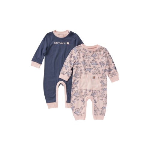 Carhartt Long-Sleeve Coveralls 2-Pair Set for Baby Girls
