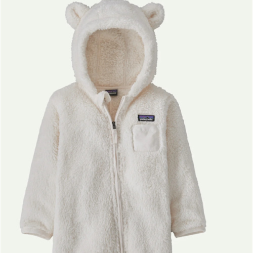 Patagonia Baby Furry Friends Fleece Bunting - Birch White, 3-6 months