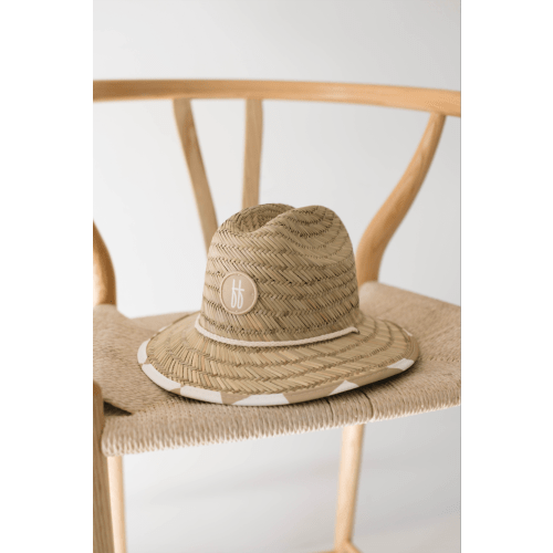 Straw Sun Hat | Gold Coast Wavy Checker