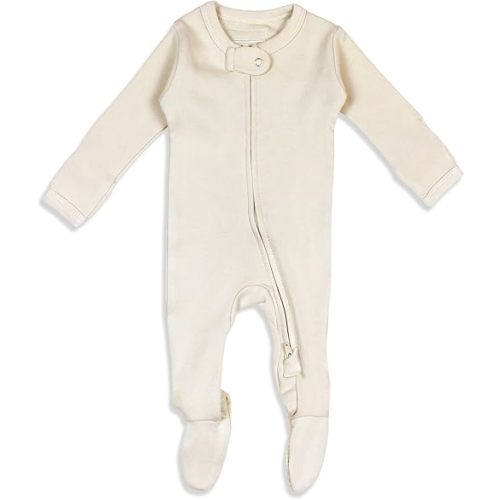 L'ovedbaby Unisex Baby Organic 2-way Zipper Footie