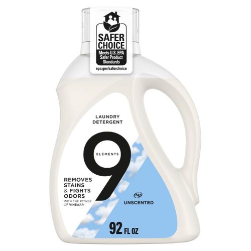 9 Elements Unscented Laundry Detergent - 92 fl oz