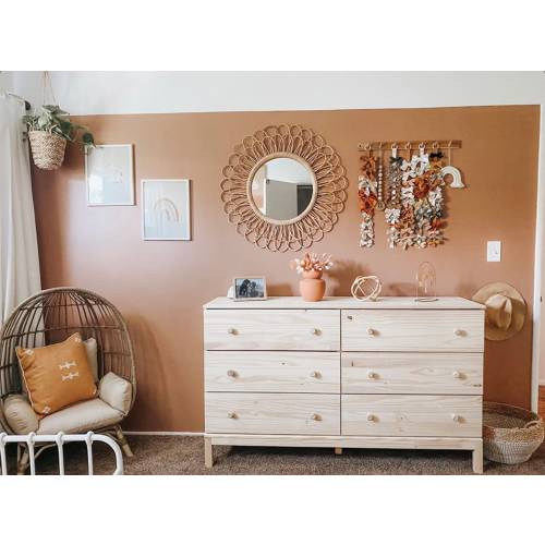 Faux Leather Hair Bow Organizer with Wooden Ring