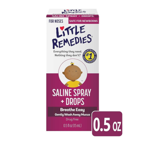 Little Remedies Saline Spray and Drops, Safe for Newborns, 0.5 fl oz