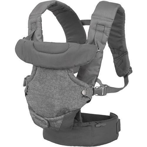 Infantino Flip Advanced 4-in-1 Carrier - Ergonomic, convertible, face-in and face-out front and back carry for newborns and older babies 8-32 lbs