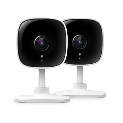 TP-Link Tapo 2K Security Camera for Baby Monitor, Dog Camera w/Motion Detection, 2-Way Audio, Night Vision, Cloud & SD Card Storage (Up to 256 GB), Works w/Alexa & Google Home, 2-Pack (Tapo C110P2)