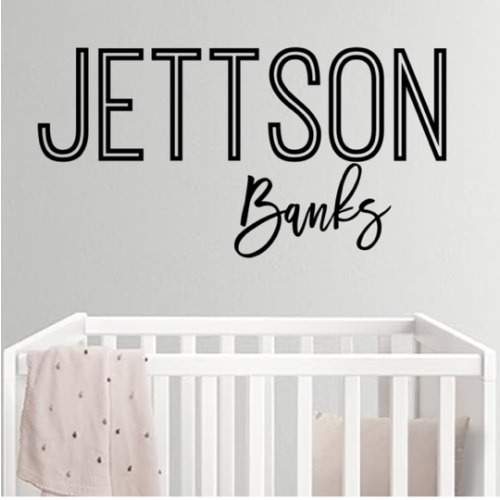 First and Middle Name Signs for Nursery Wooden Name Signs for Kids Room Personalized Name Sign