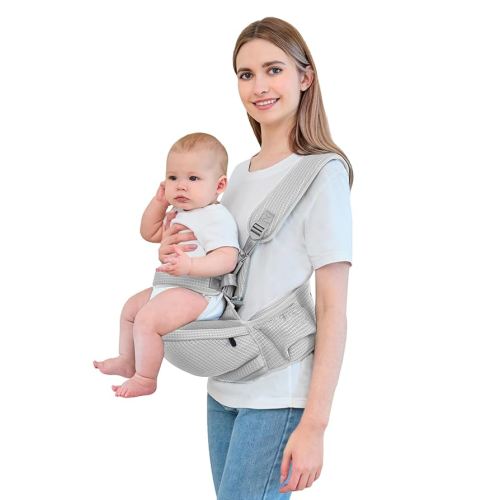 IULONEE Hip Seat Baby Carrier Baby Sling Toddler Backpack with Multiple Pockets Detachable Infant Wrap Comfortable Baby Wrap Carrier Ergonomic Baby Hipseat Sling for Newborns