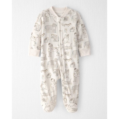 Baby Organic Cotton Sleep & Play Pajama in Pet Print - 6M