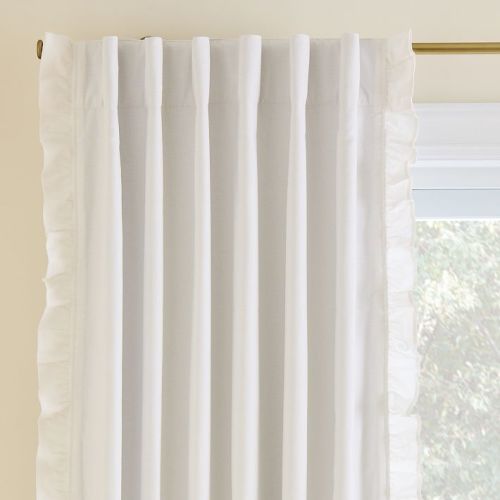 Kids Solid Ruffle Blackout Curtain