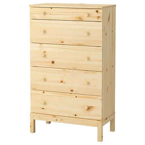 TARVA 5-drawer chest - pine 29 7/8x50 "